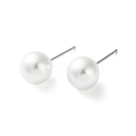 Imitation Pearl Stud Earrings EJEW-P296-21B-P-1