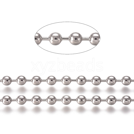 Tarnish Resistant 304 Stainless Steel Ball Chains CHS-E021-13I-P-1