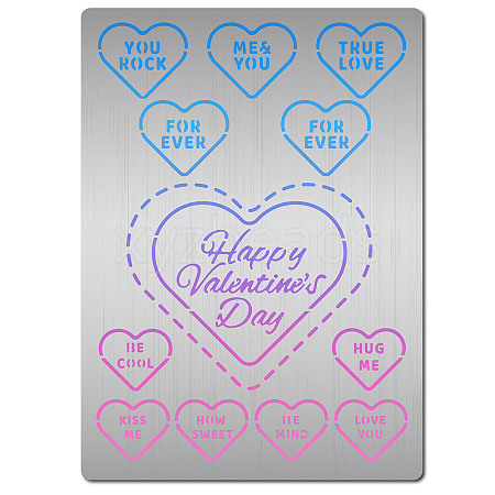 Valentine's Day Stainless Steel Metal Cutting Dies Stencils DIY-WH0289-090-1