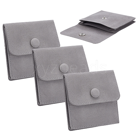 Microfiber Jewelry Flap Pouches ABAG-WH0032-121B-1