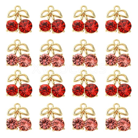 20Pcs 2 Colors Alloy Rhinestone Pendants ALRI-CJ0001-08-1