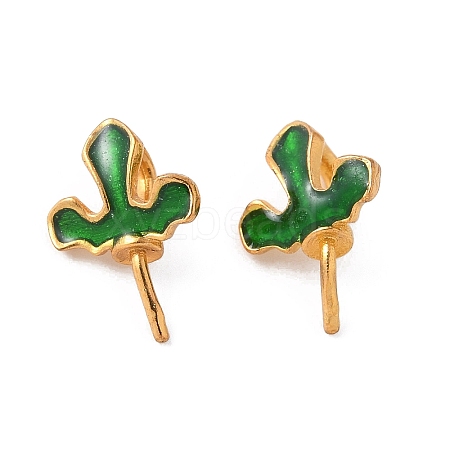 Brass Enamel Eye Pin Peg Bails KK-K399-16B-01-1