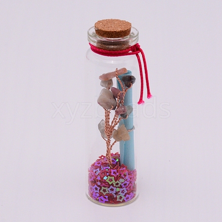 Mini Glass Wishing Bottles GLAA-WH0018-77F-1