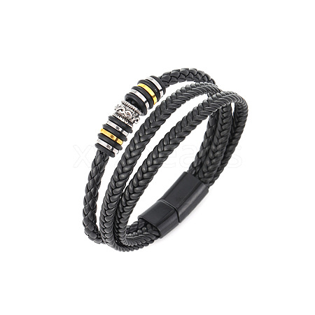 Imitation Leather Cord Multi-strand Bracelets for Men LS-PW-WGD2A27-01-1
