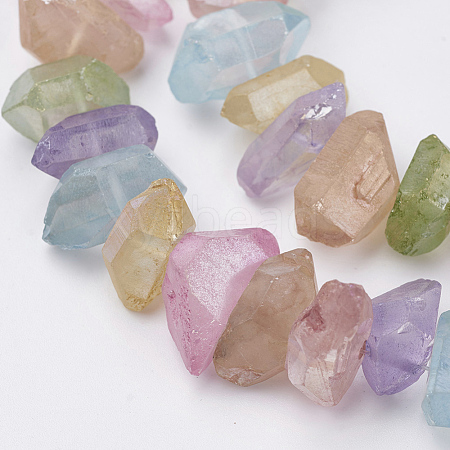 Electroplated Natural Quartz Crystal Bead Strands X-G-F336-04H-1
