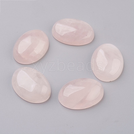 Natural Rose Quartz Flat Back Cabochons G-G741-13x18mm-21-1