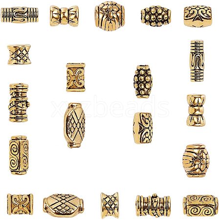 Tibetan Silver Alloy Beads TIBEB-PH0004-64AG-1