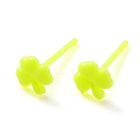 Eco-Friendly Plastic Stud Earrings EJEW-H120-04C-02-1