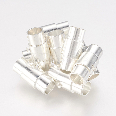 Brass Locking Tube Magnetic Clasps LS-MC077-S-1