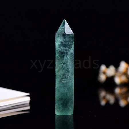 Natural Green Fluorite Pointed Prism Bar Home Display Decoration G-PW0007-101B-1