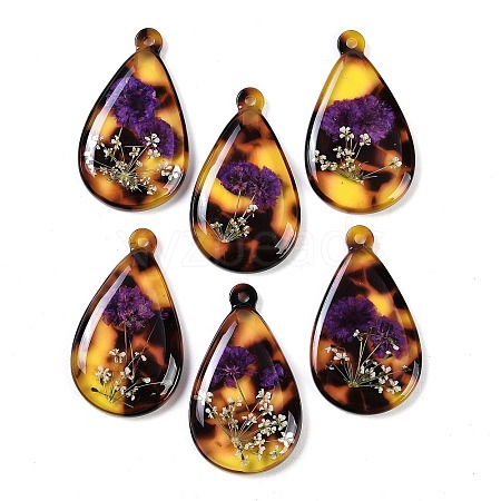 Epoxy Resin Pendants RESI-S09-01J-RS-1