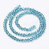Electroplate Transparent Glass Beads Strands EGLA-A034-T3mm-E11-2