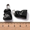 Natural Obsidian Pendants G-B127-08P-07-4