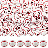 150Pcs Opaque Acrylic Round Beads MACR-PA0001-09B-1