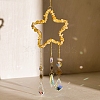 Yellow Quartz & Crystal Glass Sun Catcher Pendant PW-WGCCFD7-11-1