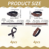 8Pcs 2 Style PU Leather Zinc Alloy Buckles AJEW-NB0006-92B-2