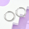 Tarnish Resistant 304 Stainless Steel Huggie Hoop Earrings EJEW-F111B-21mm-P-3