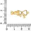 Brass Micro Pave Clear Cubic Zirconia Fold Over Clasps KK-U056-37G-2