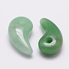 Magatama Natural Green Aventurine Pendants G-K036-02-1