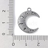 Rack Plating Alloy Rhinestone Pendants PALLOY-F018-20B-3