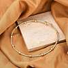 Brass Ball Choker Necklaces for Women NJEW-M079-06G-2