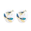 Alloy Enamel Stud Earrings PW-WGBCA2B-03-1