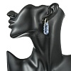 Gemstone Hoop Earrings for Women EJEW-JE07271-4