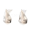 Teardrop Brass Stud Earrings EJEW-L270-24P-1