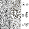 1200Pcs 6 Styles CCB Plastic Beads with ABS Plastic Beads CCB-SC0001-15-1
