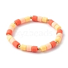 Handmade Polymer Clay Column Beads Stretch Bracelets BJEW-JB06425-4