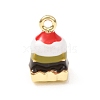Brass Enamel Pendants KK-CBA260B-14B-G-1