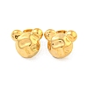 Bear 304 Stainless Steel Ear Studs EJEW-L290-018G-1