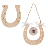 Unfinished Wood Horseshoe Pendants for Painting Arts AJEW-WH0651-50-1
