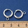 201 Stainless Steel Huggie Hoop Earring Findings STAS-P283-01X-S-3