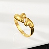 304 Stainless Steel Adjustable Open Cuff Rings for Women RJEW-U063-01B-G-3