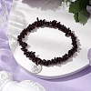 Natural Garnet Stretch Bracelets BJEW-JB11147-10-2