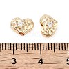 Brass Micro Pave Clear Cubic Zirconia Beads KK-Z059-05G-3