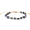 Natural Sodalite Braided Bead Bracelets PW-WGF95B2-08-1