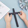 Wooden Cross Wall Decoration WOOD-WH0124-91-3