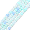 Opaque Spray Painted Glass Bead Strands GLAA-N047-07-01-1