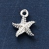 925 Sterling Silver Starfish Charms STER-U009-09S-02-2