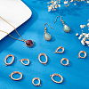 12Pcs 3 Styles Brass Open Back Bezel Pendant Cabochon Settings KK-FH0003-42-2