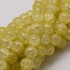 Crackle Glass Round Beads Strands X-CCG-E001-4mm-07-1