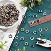  300 Sets 3 Colors Brass Rhinestone Grommet Eyelet Findings DIY-NB0007-68-5