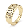 Adjustable Rack Plating Brass Micro Pave Cubic Zirconia Finger Rings for Women RJEW-M028-47G-2