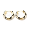 Daisy Flower Enamel Hoop Earrings EJEW-G290-01G-E-1