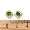 Brass Micro Pave Cubic Zirconia Charms KK-Z057-01G-01-3