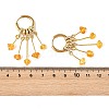 Natural Amber Hoop Earrings EJEW-JE07426-5