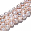 Natural Baroque Pearl Keshi Pearl Beads Strands PEAR-S019-09A-4