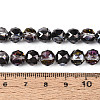 Electroplate Transparent Glass Round Beads Strands EGLA-T029-8mm-12T-02-4